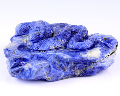 Nicedony 6.5" Sodalite Hand Carved Crystal Snake Sculpture - View 7