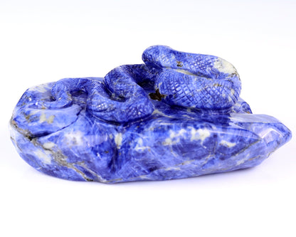 Nicedony 6.5" Sodalite Hand Carved Crystal Snake Sculpture - View 3