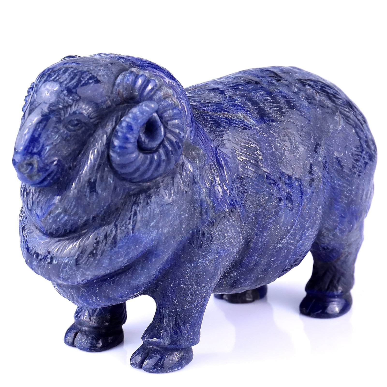 Nicedony 6.7" Blue Aventurine Hand Carved Crystal Sheep Sculpture - View 7