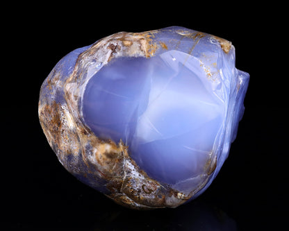 Nicedony 6.7" Blue Chalcedony Hand Carved Crystal Lion Head Sculpture - View 6