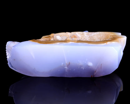 Nicedony 6.7" Blue Chalcedony Hand Carved Crystal Lizard Sculpture - View 6