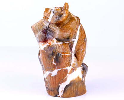 Nicedony 6.7" Chalcedony Hand Carved Crystal Bear Sculpture - View 7