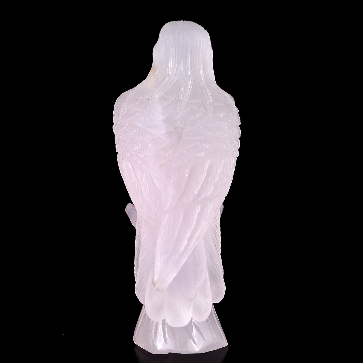 Nicedony 6.7" Rose Quartz Hand Carved Crystal Parrot Sculpture - View 12