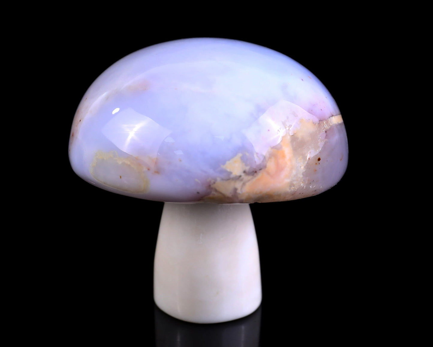 Nicedony 62mm Blue Chalcedony Hand Carved Crystal Mushroom Sculpture - View 3