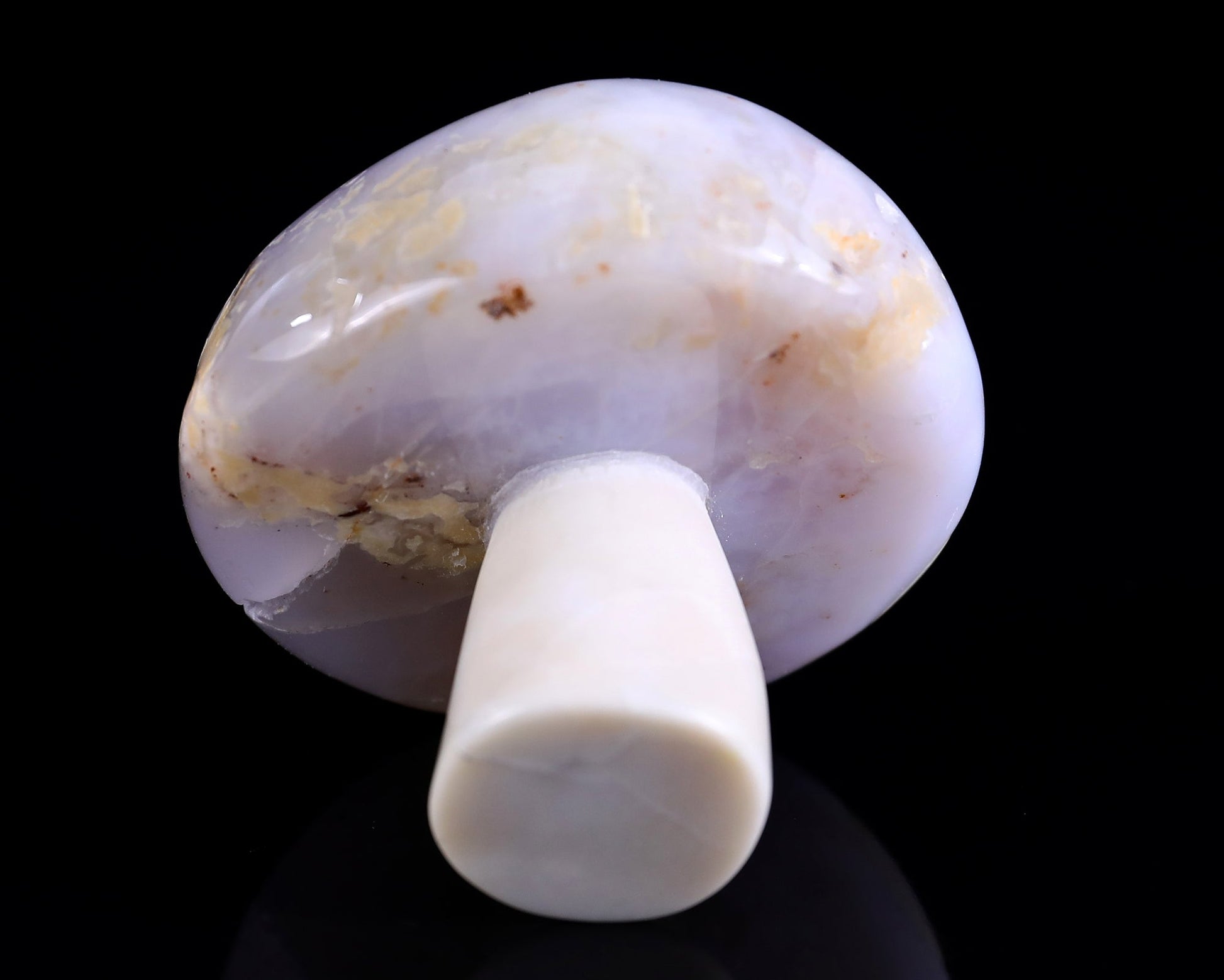 Nicedony 62mm Blue Chalcedony Hand Carved Crystal Mushroom Sculpture - View 5