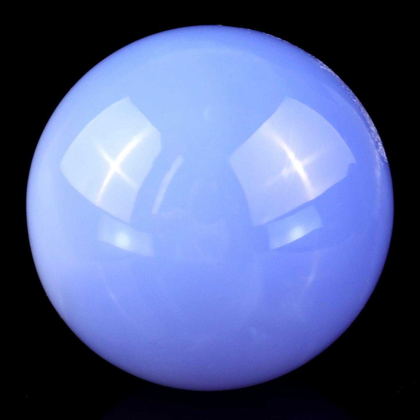 Nicedony 65mm Blue Chalcedony Hand Carved Crystal Sphere - View 5