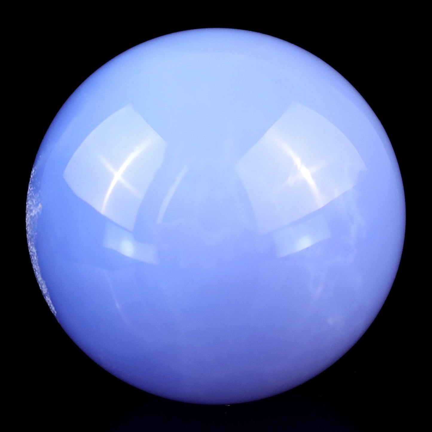 Nicedony 65mm Blue Chalcedony Hand Carved Crystal Sphere - View 4