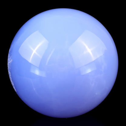 Nicedony 65mm Blue Chalcedony Hand Carved Crystal Sphere - View 4