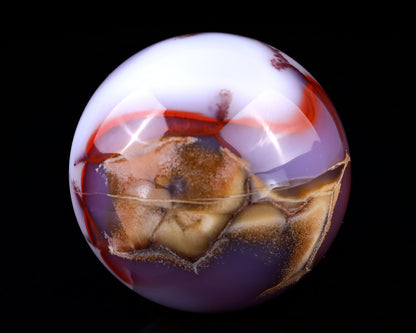 Nicedony 65mm Blue Chalcedony Hand Carved Crystal Sphere - View 4