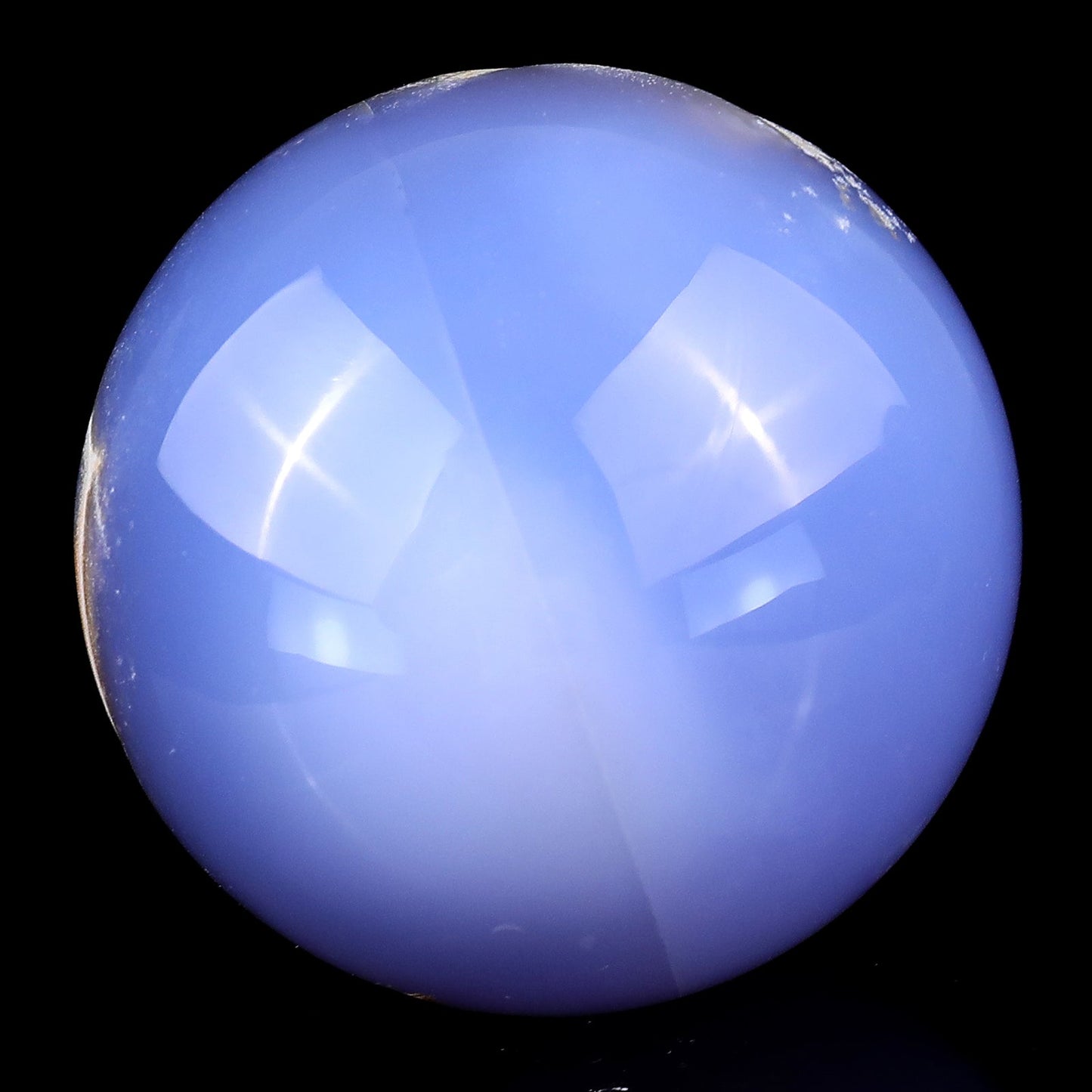 Nicedony 65mm Blue Chalcedony Hand Carved Crystal Sphere - View 16