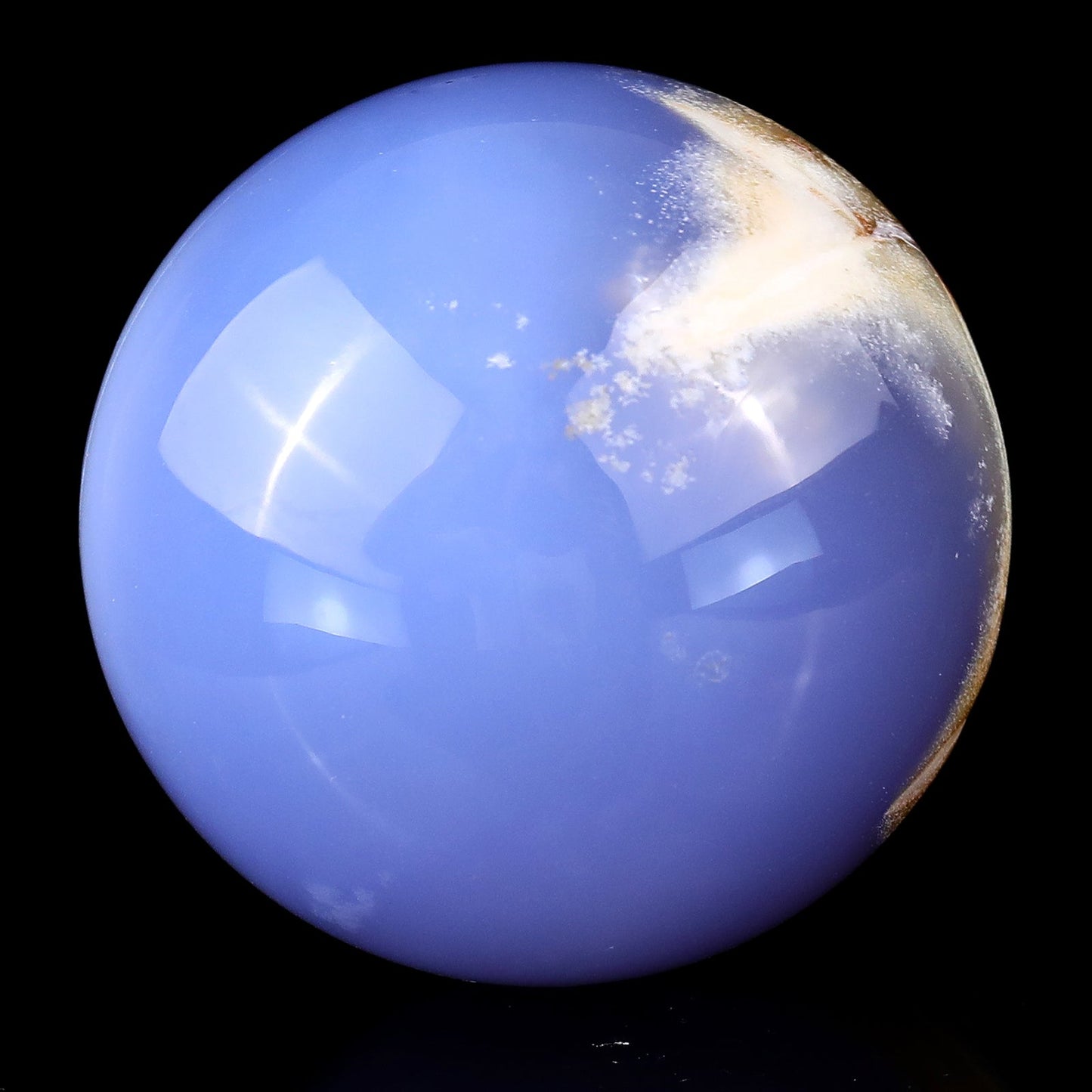 Nicedony 65mm Blue Chalcedony Hand Carved Crystal Sphere - View 18