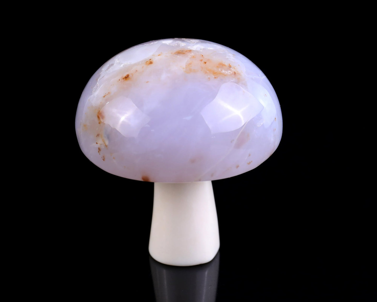 Nicedony 66mm Blue Chalcedony Hand Carved Crystal Mushroom Sculpture - View 3