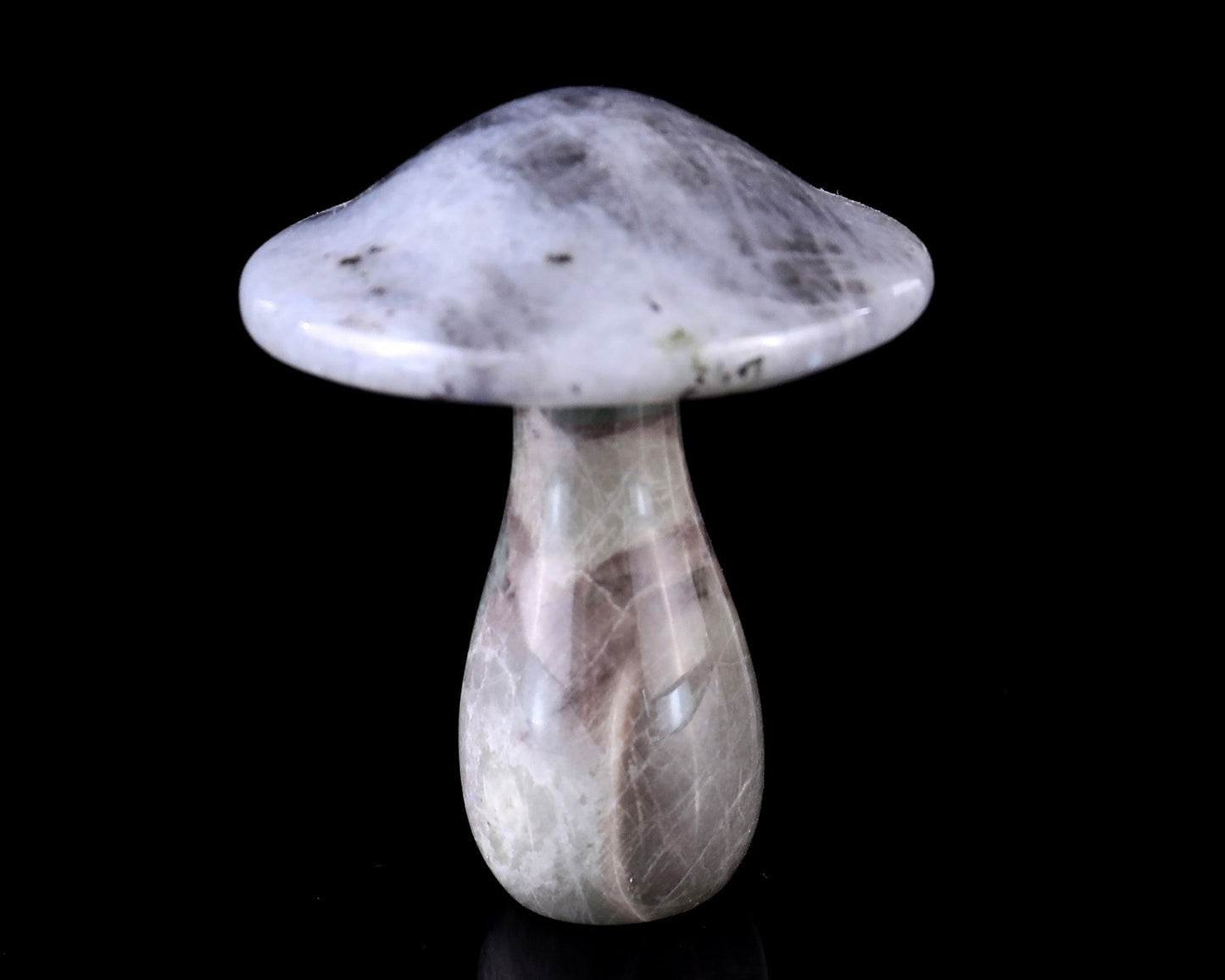 Nicedony 67mm Labradorite Hand Carved Crystal Mushroom Sculpture - View 8