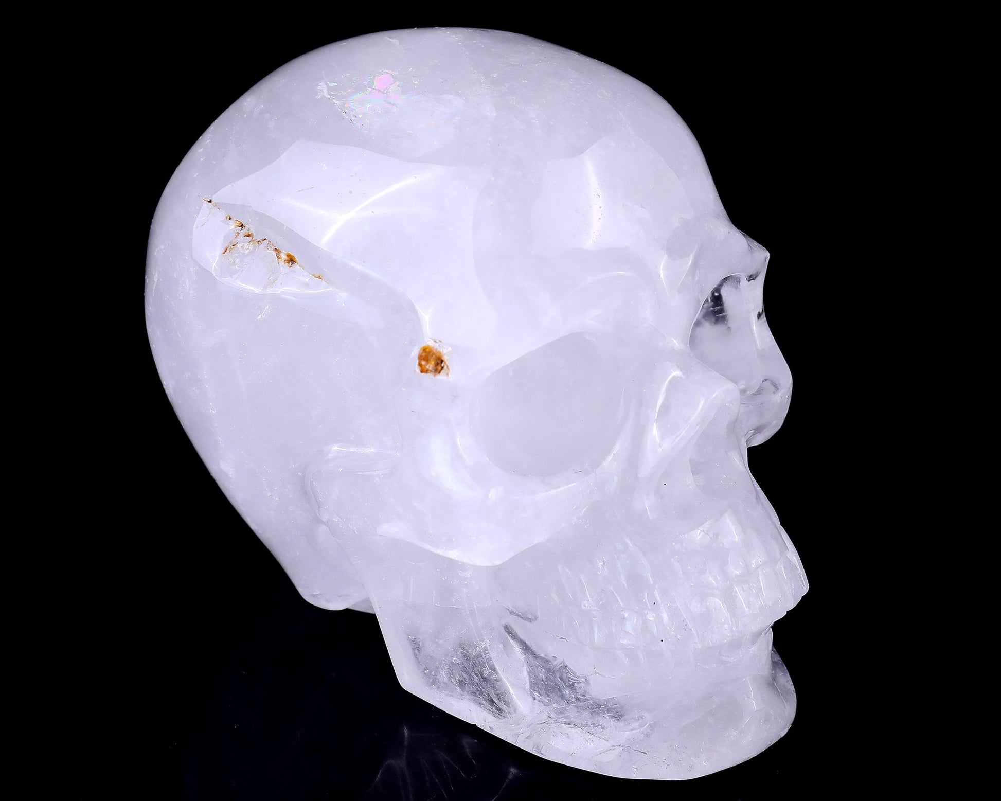 Nicedony 7.0" Angolan Quartz Rock Hand Carved Realistic Skull - View 2