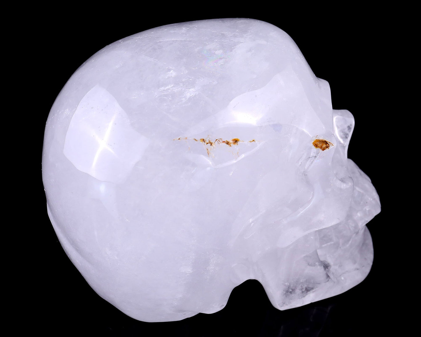 Nicedony 7.0" Angolan Quartz Rock Hand Carved Realistic Skull - View 6