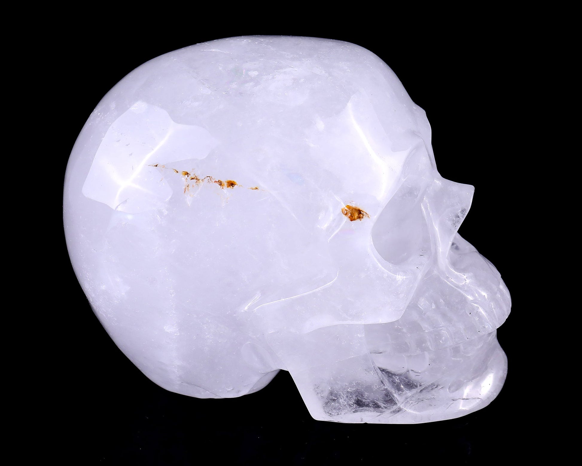 Nicedony 7.0" Angolan Quartz Rock Hand Carved Realistic Skull - View 5