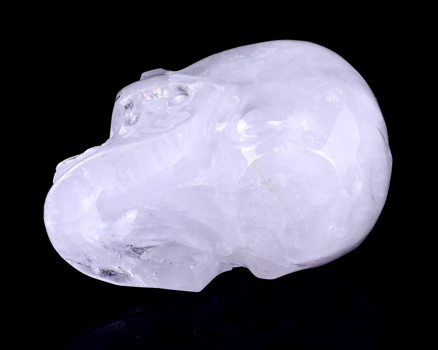 Nicedony 7.0" Angolan Quartz Rock Hand Carved Realistic Skull - View 10