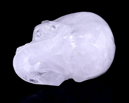 Nicedony 7.0" Angolan Quartz Rock Hand Carved Realistic Skull - View 10