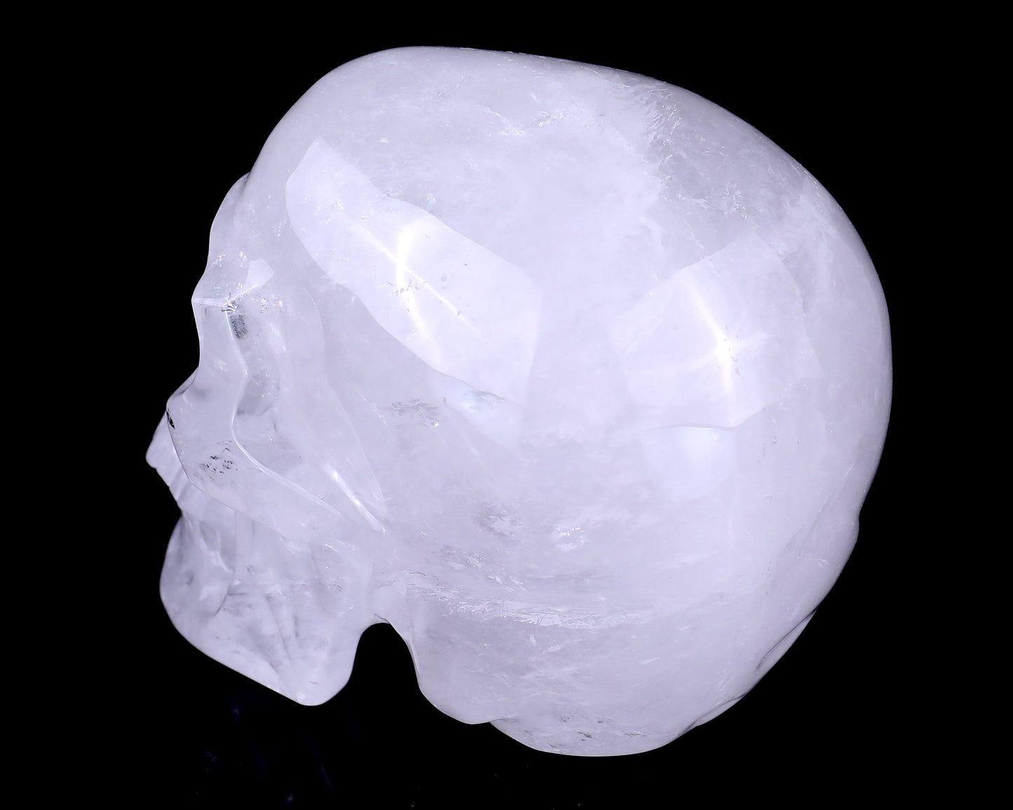 Nicedony 7.0" Angolan Quartz Rock Hand Carved Realistic Skull - View 8
