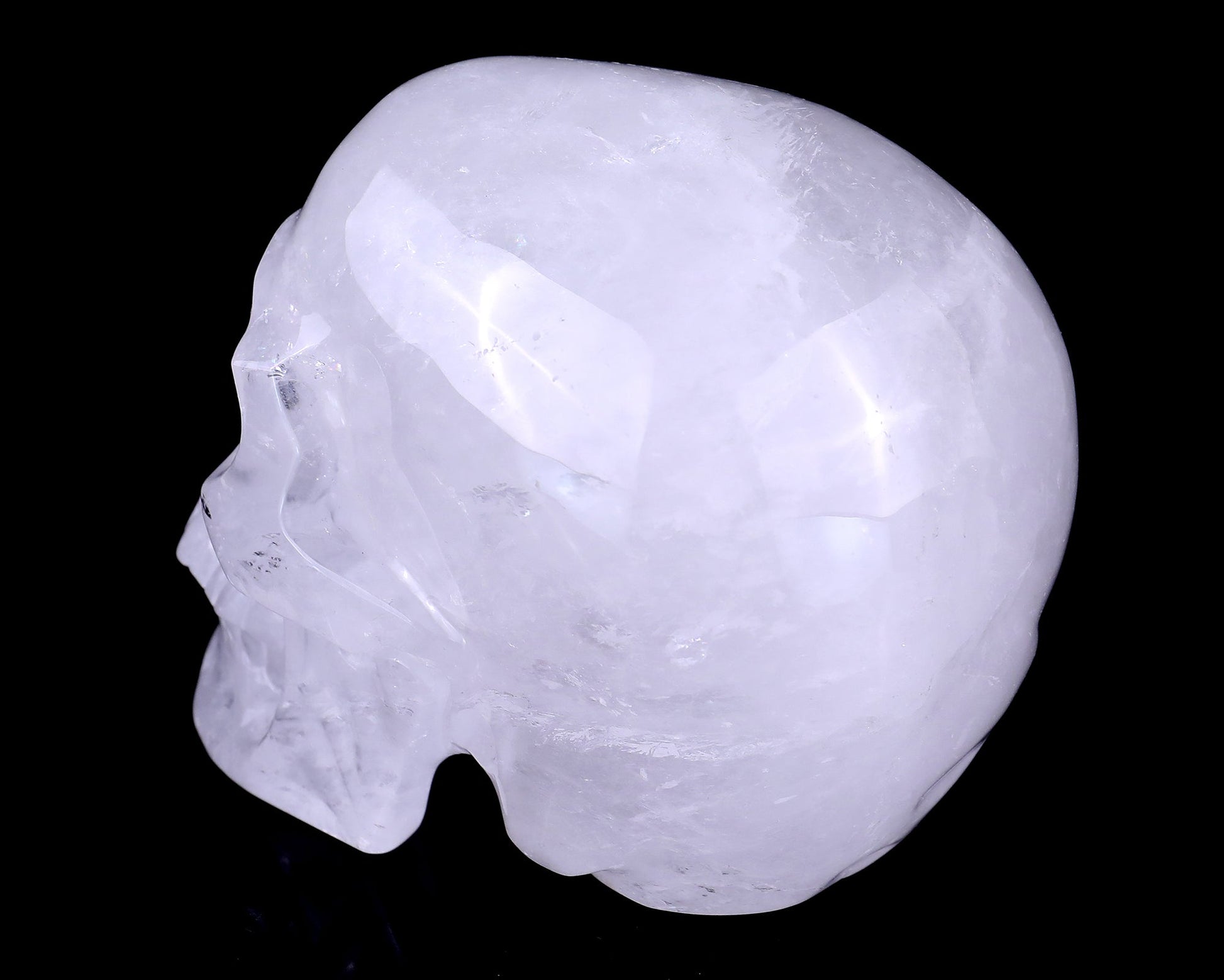 Nicedony 7.0" Angolan Quartz Rock Hand Carved Realistic Skull - View 8