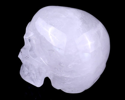 Nicedony 7.0" Angolan Quartz Rock Hand Carved Realistic Skull - View 8