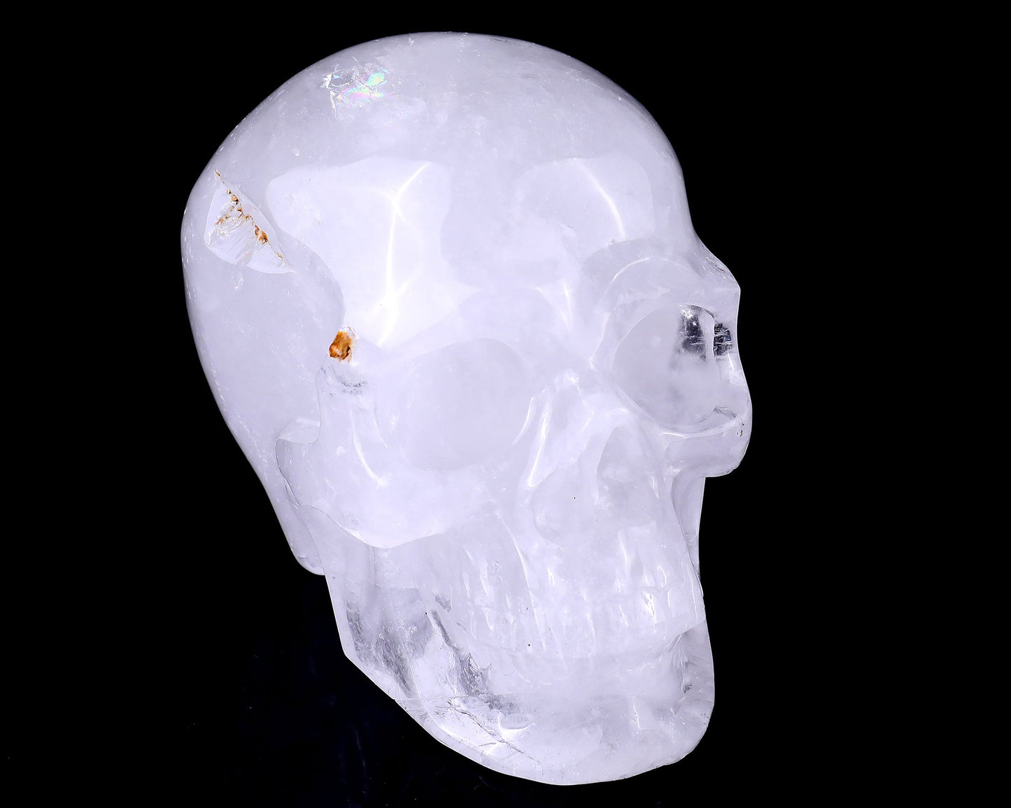 Nicedony 7.0" Angolan Quartz Rock Hand Carved Realistic Skull - View 4