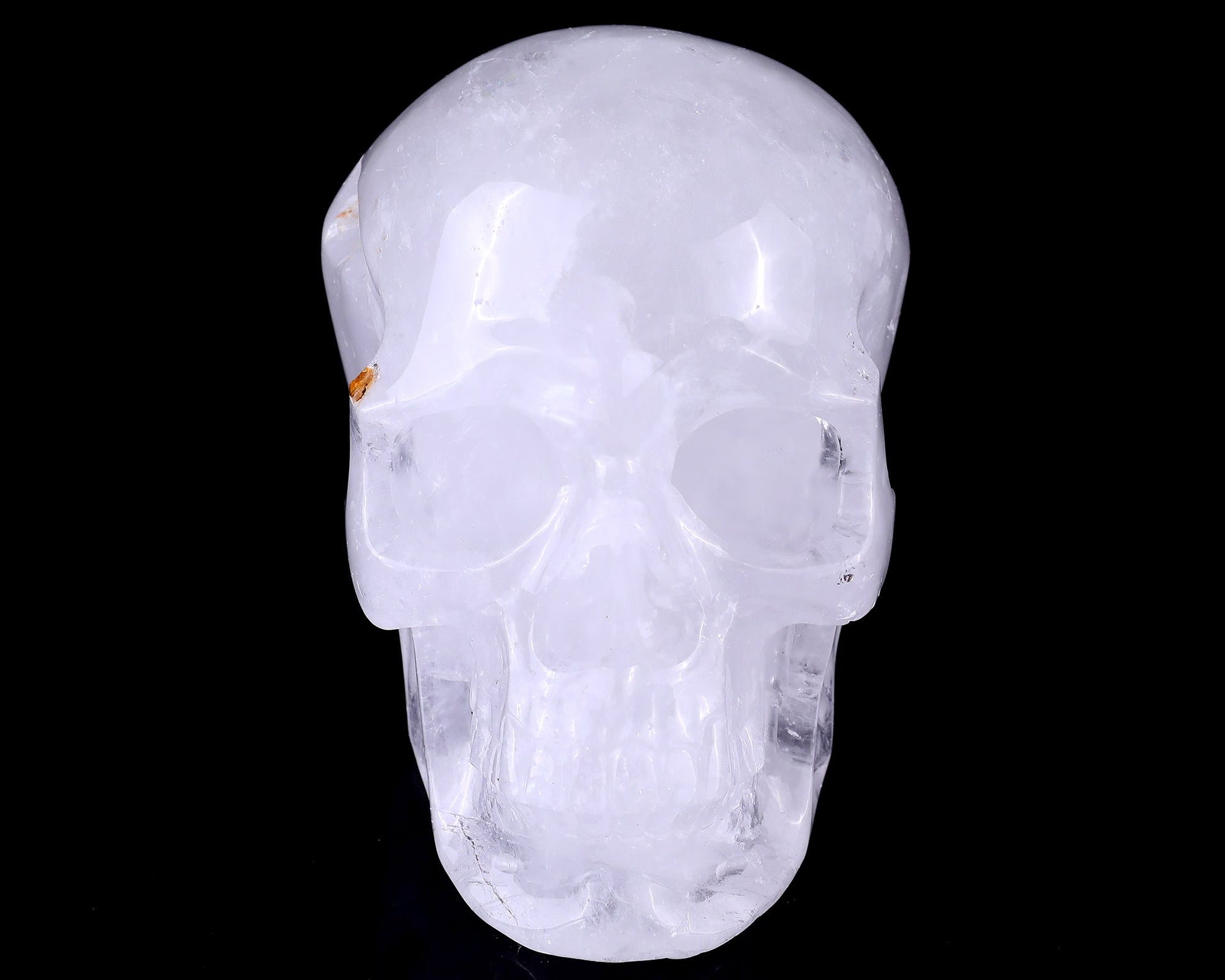 Nicedony 7.0" Angolan Quartz Rock Hand Carved Realistic Skull - View 3