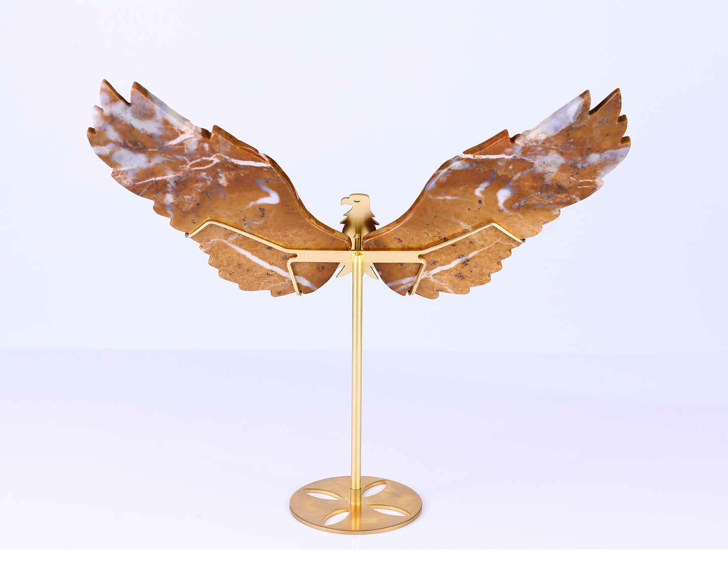 Nicedony 7.0" Chalcedony Hand Carved Crystal Eagle Wings Sculpture - View 9