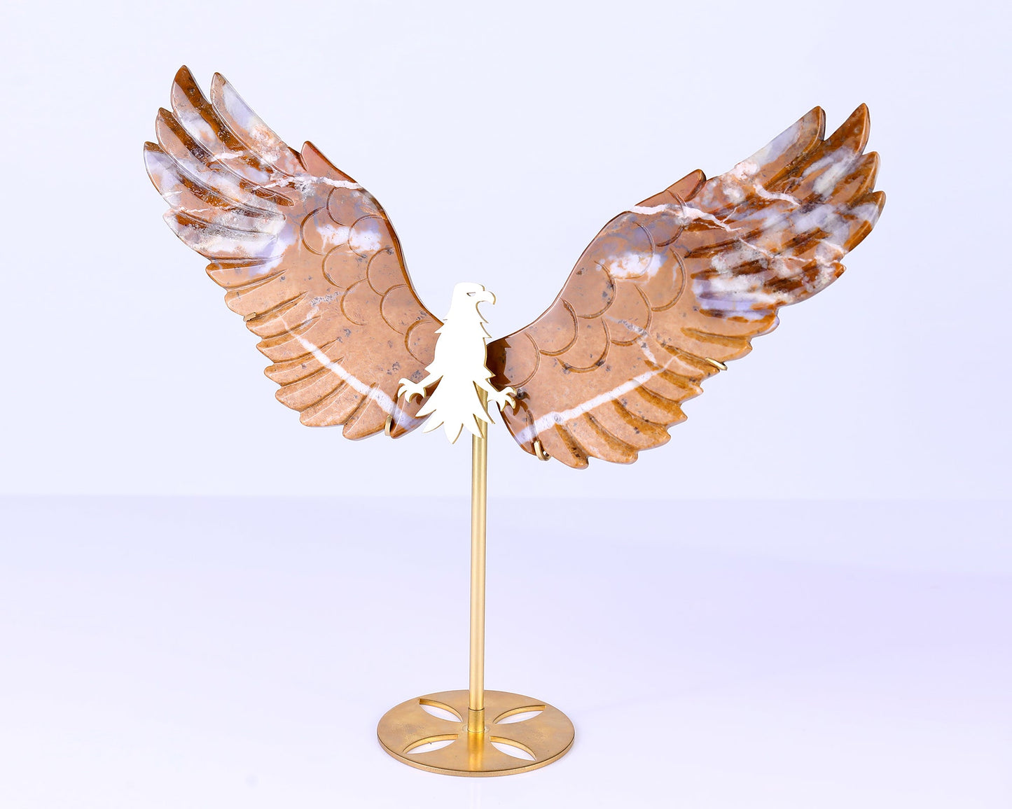 Nicedony 7.0" Chalcedony Hand Carved Crystal Eagle Wings Sculpture - View 10