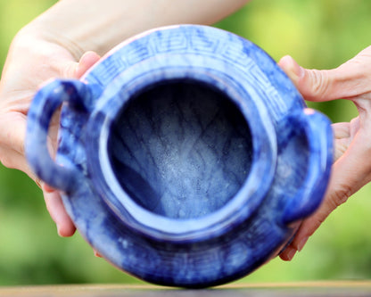 Nicedony 7.0” Blue Aventurine Hand Carved Crystal Gemstone Censer - View 9
