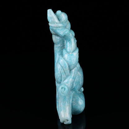 Nicedony 7.1" Amazonite Hand Carved Crystal Buddha Sculpture - View 6