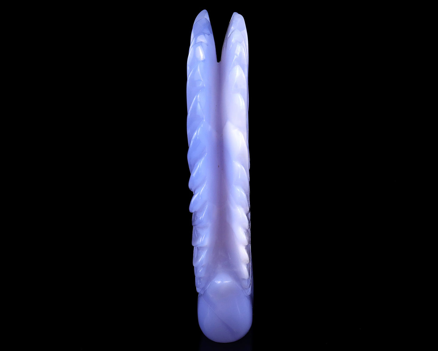 Nicedony 7.1"  Blue Chalcedony Hand Carved Crystal Swan Sculpture - View 5