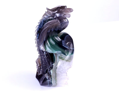 Nicedony 7.1" Quartz Druse Rock Hand Carved Cute Baby Dragon - View 4