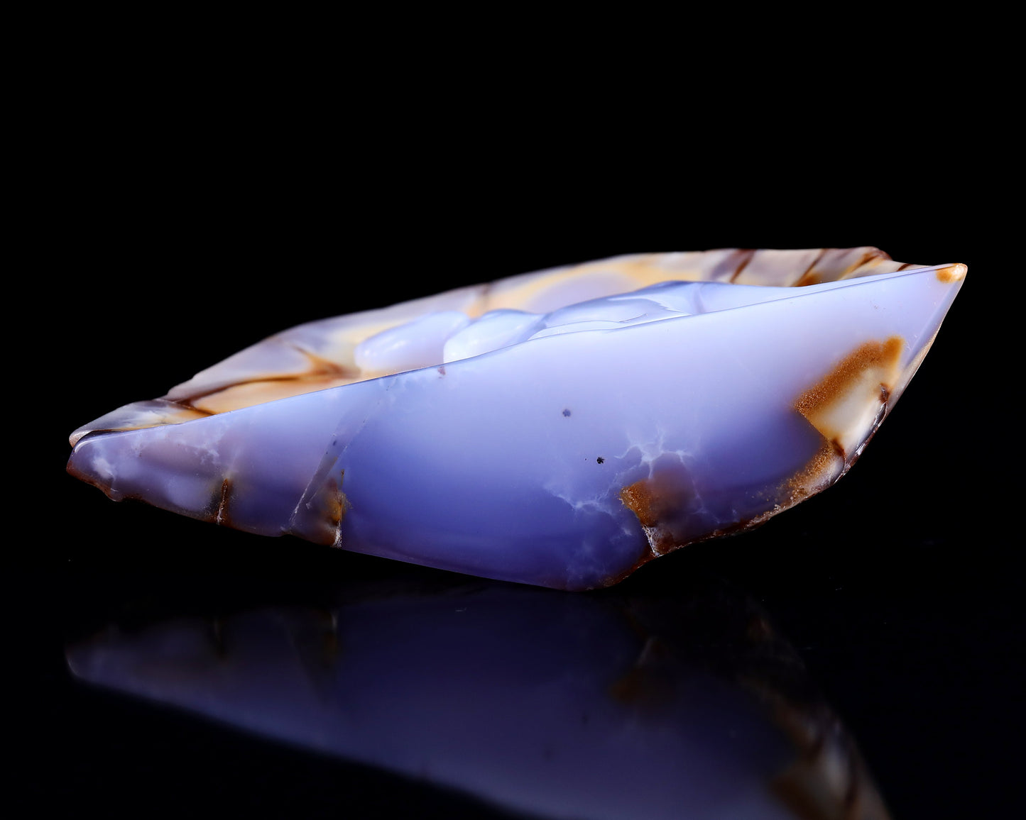 Nicedony 7.3" Blue Chalcedony Hand Carved Crystal Kangaroo Sculpture - View 6
