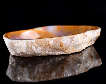 Nicedony 7.4" Chalcedony Hand Carved Crystal Ashtray Fruit Tray - View 8