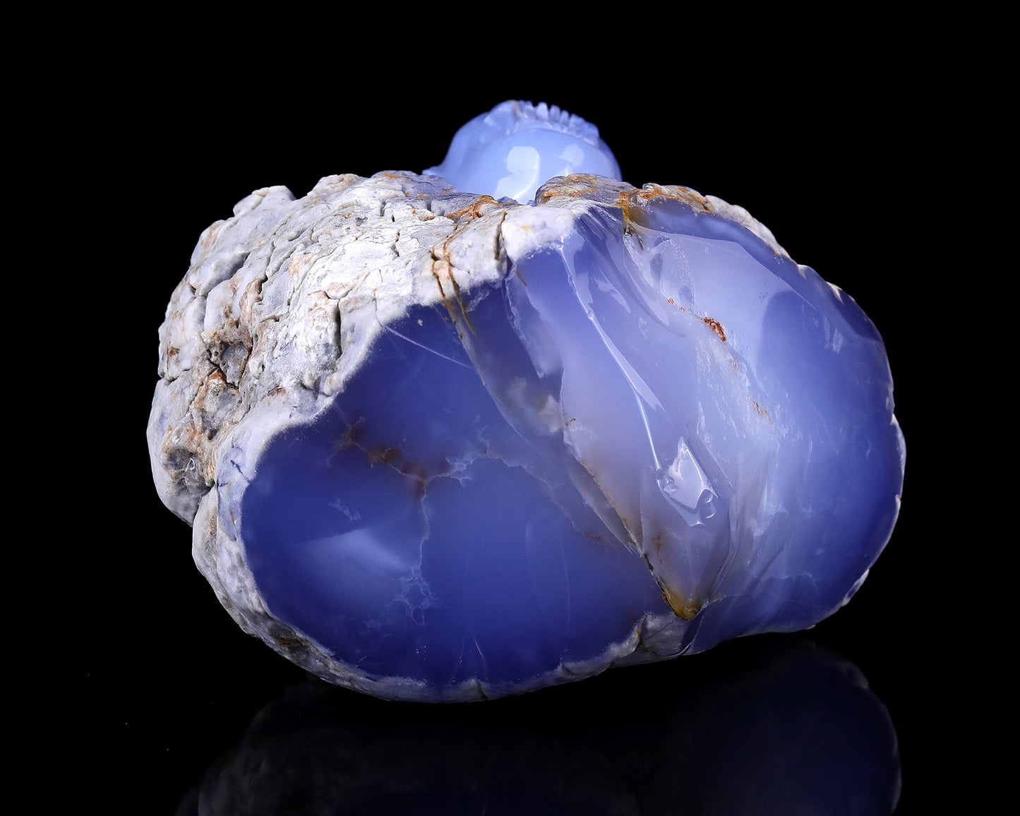 Nicedony 7.7" Blue Chalcedony Hand Carved Crystal Gorilla Sculpture - View 6