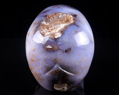 Nicedony 7.7" Blue Chalcedony Hand Carved Realistic Skull Sculpture - View 4