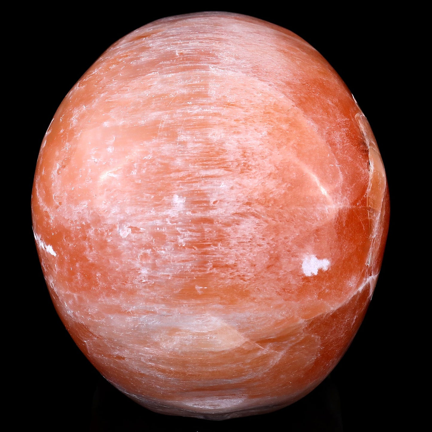 Nicedony 7.7" Orange Selenite Hand Carved Realistic Skull Sculpture - View 6
