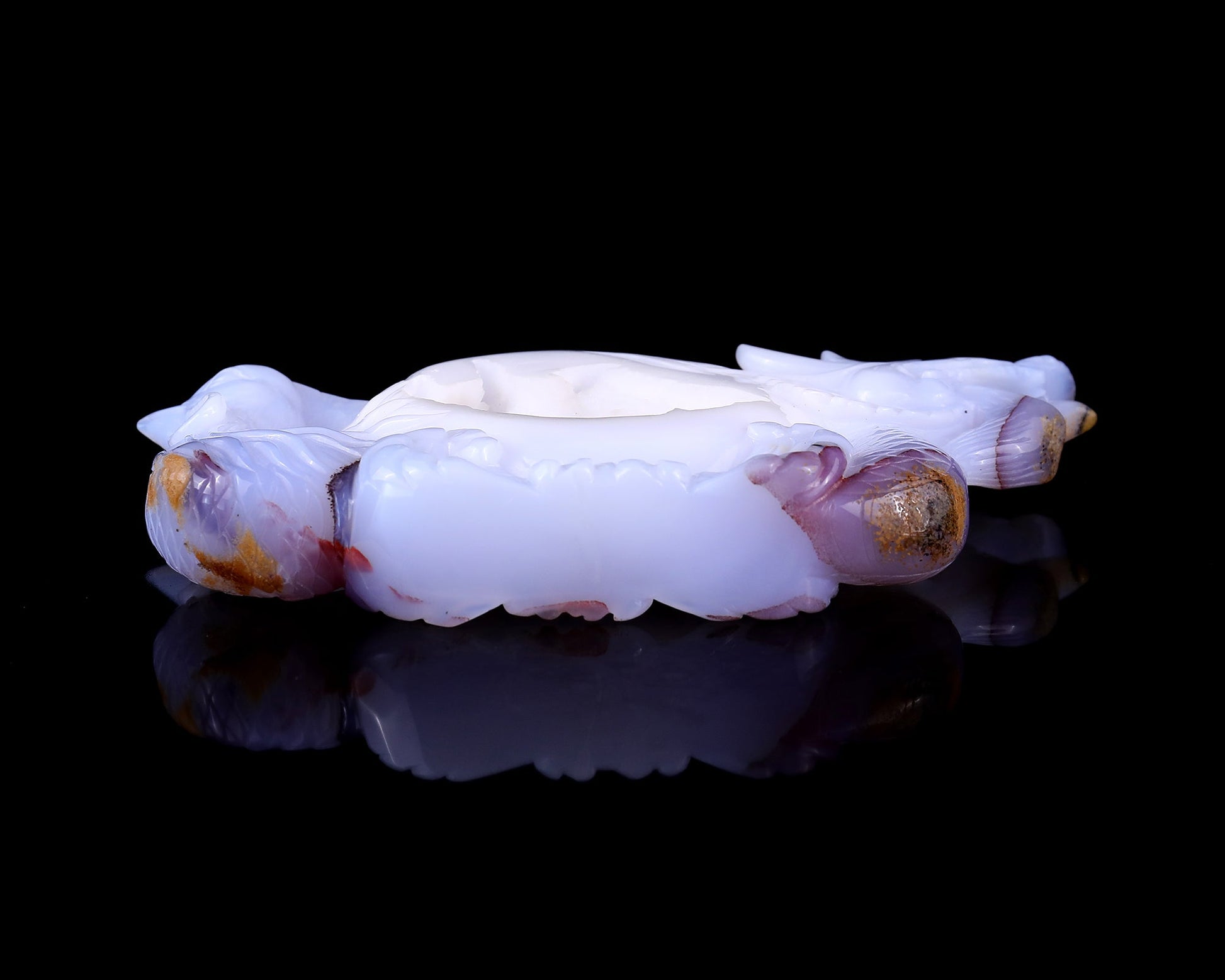 Nicedony 7.8" Amazing Blue Chalcedony Hand Carved Dragon and Phoenix - View 8