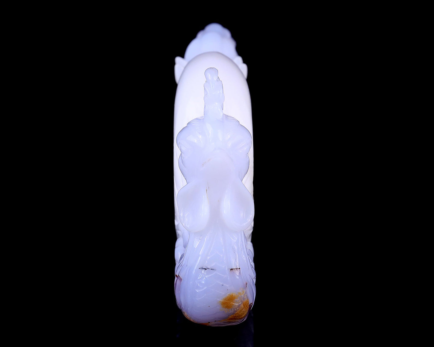 Nicedony 7.8" Amazing Blue Chalcedony Hand Carved Dragon and Phoenix - View 6