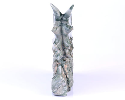 Nicedony 7.9" Jiulong Jade Hand Carved Crystal Dragon Sculpture - View 6