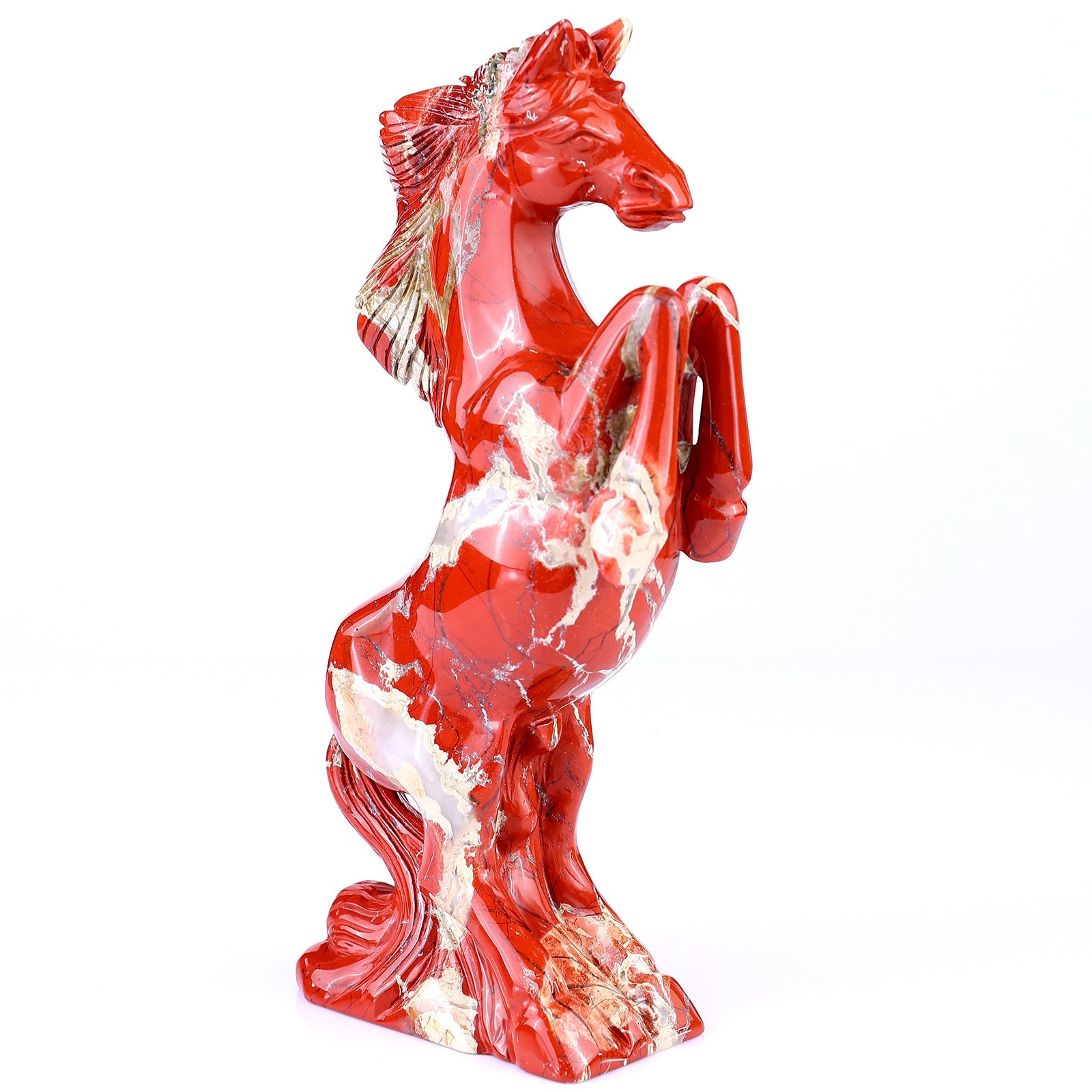 Nicedony 7.9" Red Jasper Hand Carved Crystal Horse Sculpture - View 26
