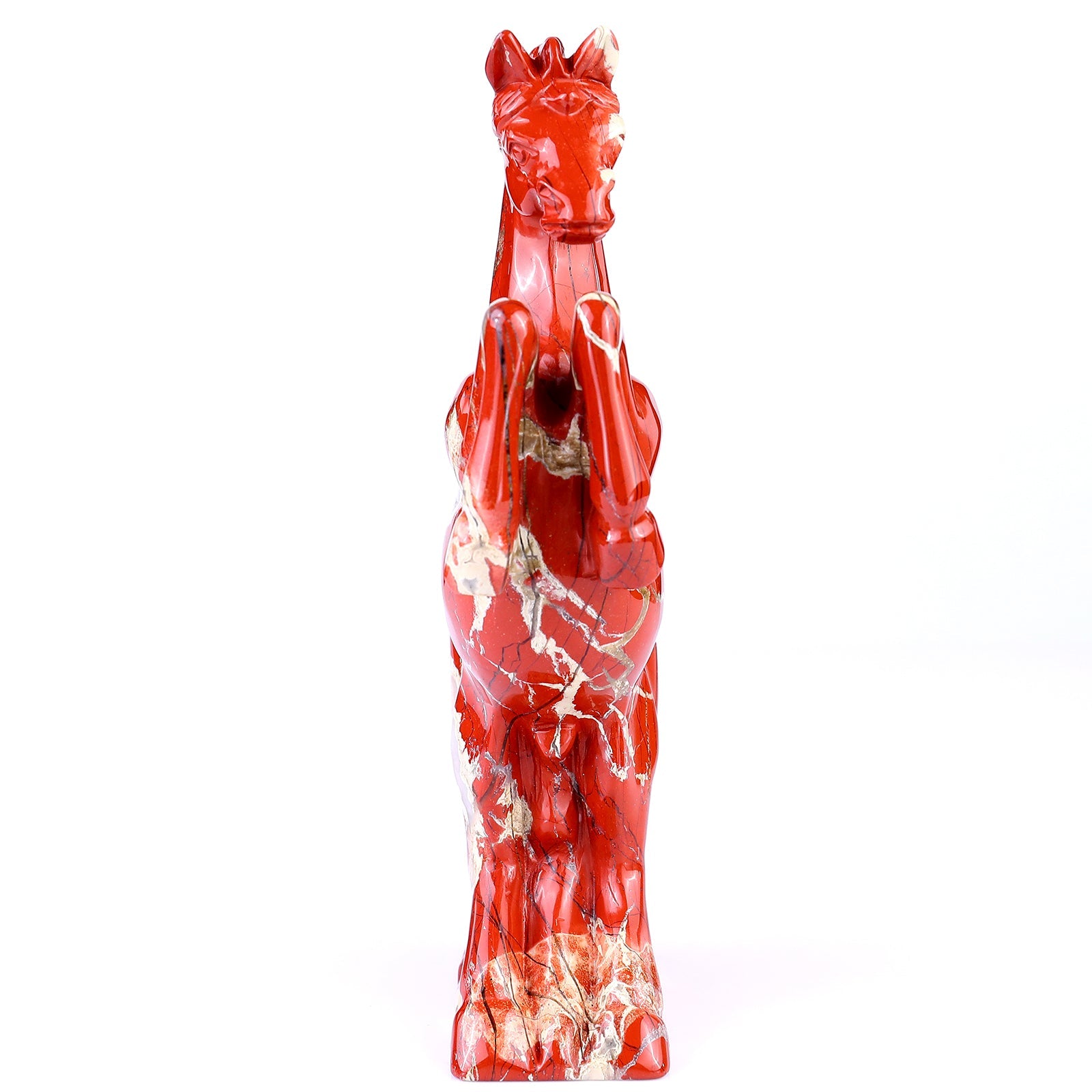 Nicedony 7.9" Red Jasper Hand Carved Crystal Horse Sculpture - View 29