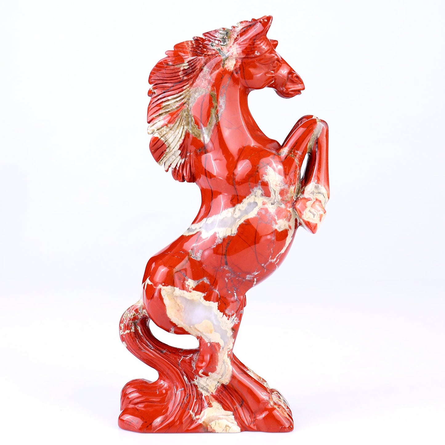 Nicedony 7.9" Red Jasper Hand Carved Crystal Horse Sculpture - View 25