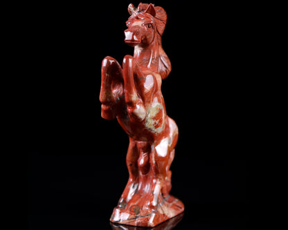 Nicedony 7.9" Red Jasper Hand Carved Crystal Horse Sculpture - View 13