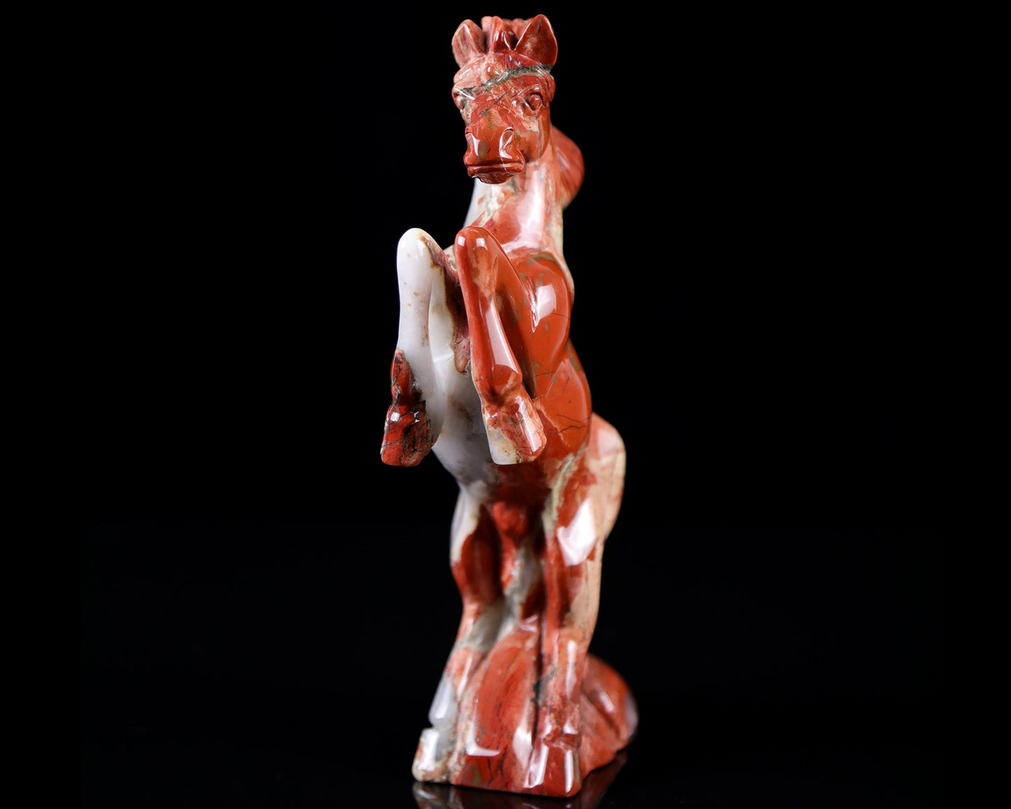 Nicedony 7.9" Red Jasper Hand Carved Crystal Horse Sculpture - View 19