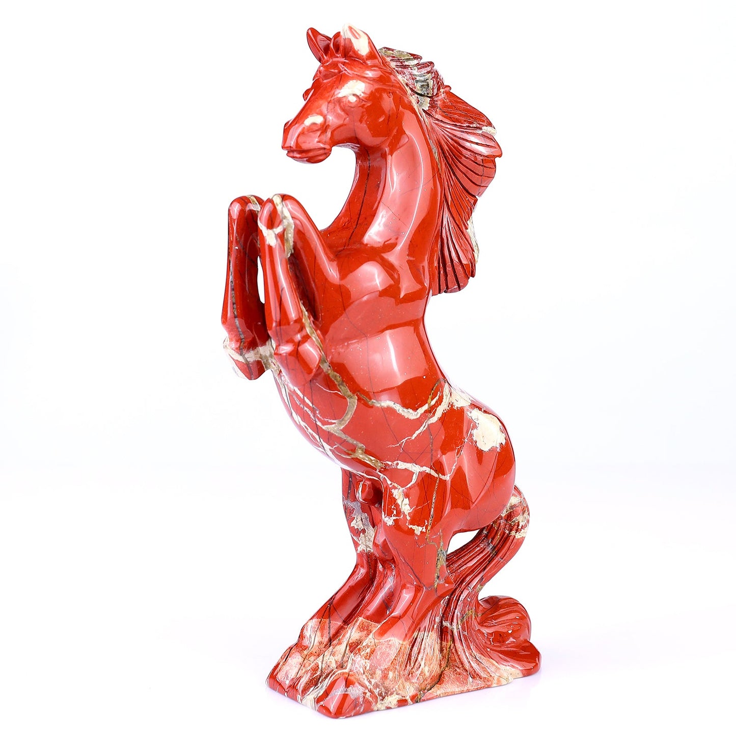 Nicedony 7.9" Red Jasper Hand Carved Crystal Horse Sculpture - View 28