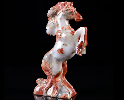 Nicedony 7.9" Red Jasper Hand Carved Crystal Horse Sculpture - View 21
