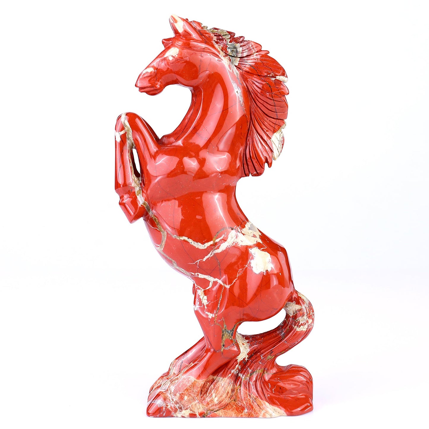 Nicedony 7.9" Red Jasper Hand Carved Crystal Horse Sculpture - View 27