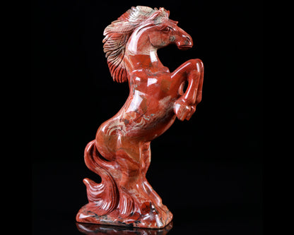 Nicedony 7.9" Red Jasper Hand Carved Crystal Horse Sculpture - View 6